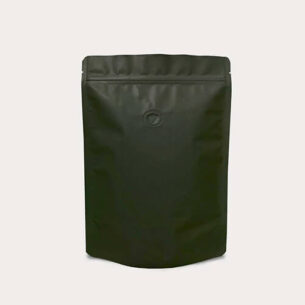 COFFEE POUCH W ZIP LOCK & VALVE | MATTE BLACK (SUPZ-CFVMPEM_BLACK)