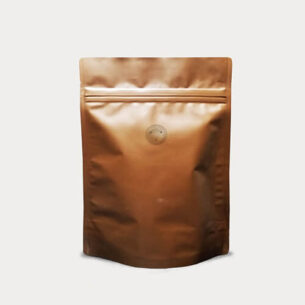COFFEE POUCH W ZIP LOCK & VALVE | MATTE BROWN (SUPZ-CFVMPEM_BROWN)