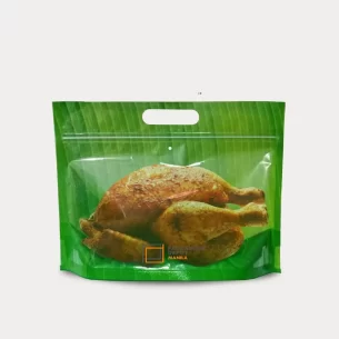 Roast Chicken Bag w Zip Lock | Leaf Design