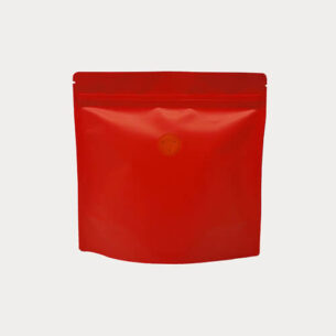 COFFEE POUCH W ZIP LOCK & VALVE | SQUARE SHAPE RED (SUPZ-CFVMPEM_RED)