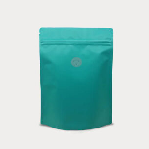 COFFEE POUCH W ZIP LOCK & VALVE | MATTE TEAL (SUPZ-CFVMPEM_TEAL)