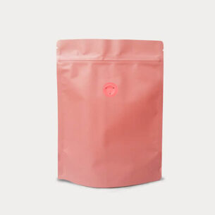 COFFEE POUCH W ZIP LOCK & VALVE | MATTE PINK (SUPZ-CFVMPEM_PINK)