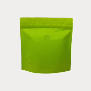 COFFEE POUCH W ZIP LOCK & VALVE | SQUARE SHAPE GREEN (SUPZ-CFVMPEM_GREEN)
