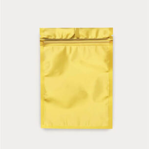 FLAT POUCH W ZIP LOCK | CLEAR MATTE GOLD (3SSZ-1T1G)