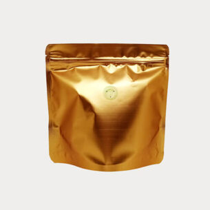 COFFEE POUCH W ZIP LOCK & VALVE | SQUARE SHAPE GOLD (SUPZ-CFVMPEM_GOLD)