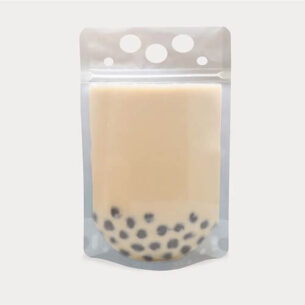 LIQUID POUCH W ZIP LOCK & HOLDER | CLEAR MATTE (SUPZ-LQHPPEM)