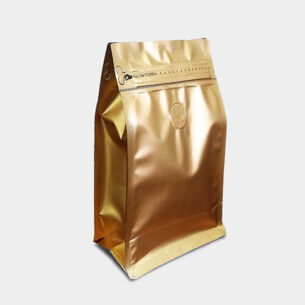 COFFEE BAG W PULL TAB LOCK & VALVE | MATTE GOLD (SSGZ-CFVMPEPT_GOLD)