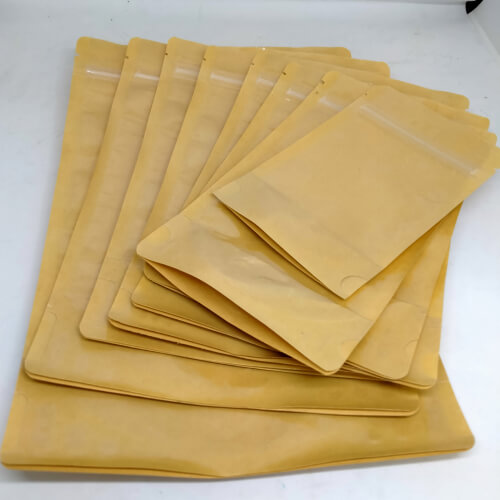 STAND UP POUCH W ZIP LOCK | HALF CLEAR HALF | KRAFT (SUPZ-1T1K) - Image 3