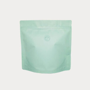 COFFEE POUCH W ZIP LOCK & VALVE | SQUARE SHAPE PASTEL GREEN (SUPZ-CFVMPEM_PASTELGREEN)