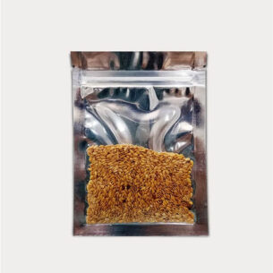 FLAT POUCH W ZIP LOCK | CLEAR SILVER (3SSZ-1T1S)
