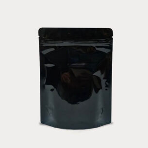 STAND UP POUCH W ZIP LOCK | GLOSSY BLACK (SUPZ-VMPEG_BLACK)