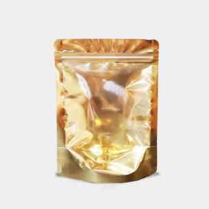STAND UP POUCH W ZIP LOCK | CLEAR GLOSSY GOLD (SUPZ-1T1G_GLOSSY)