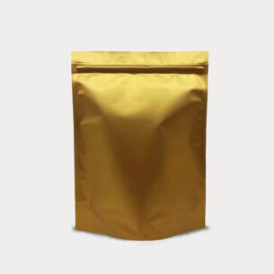STAND UP POUCH W ZIP LOCK | MATTE GOLD (SUPZ-VMPEM_GOLD)