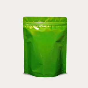 STAND UP POUCH W ZIP LOCK | GLOSSY GREEN (SUPZ-VMPEG_GREEN)