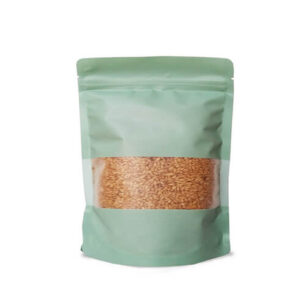 STAND UP POUCH W ZIP LOCK & WINDOW | MATTE MINT GREEN (SUPZ-PEWM_MINTGREEN)