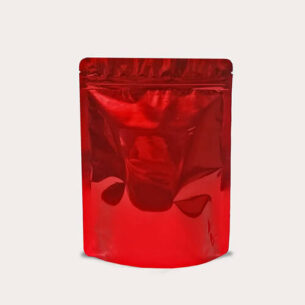 STAND UP POUCH W ZIP LOCK | GLOSSY RED (SUPZ-VMPEG_RED)