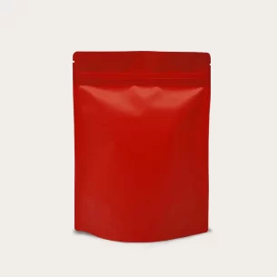 STAND UP POUCH W ZIP LOCK | MATTE RED (_SUPZ-VMPEM_RED)