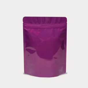 STAND UP POUCH W ZIP LOCK | GLOSSY VIOLET (SUPZ-VMPEG_VIOLET)