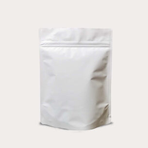 STAND UP POUCH W ZIP LOCK | MATTE WHITE (SUPZ-VMPEM_WHITE)