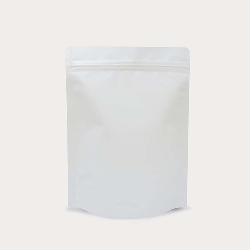 STAND UP POUCH W ZIP LOCK | KRAFT WHITE (SUPZ-WKF)