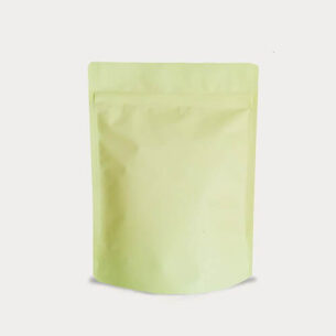 STAND UP POUCH W ZIP LOCK | ALUMINUM MATTE YELLOW (SUPZ-ALUM_YELLOW)