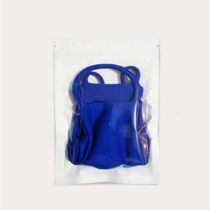 FLAT POUCH W ZIP LOCK | CLEAR WHITE (3SSZ-1T1W)