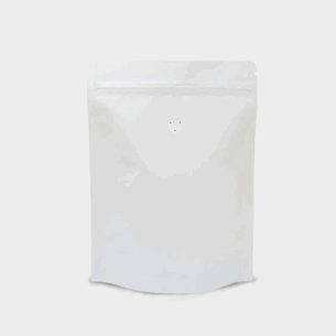 STAND UP POUCH W ZIP LOCK & COFFEE VALVE | WHITE | KRAFT (SUPZ-CFWKF)