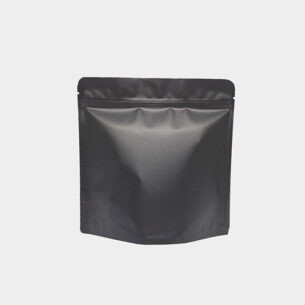 STAND UP POUCH W ZIP LOCK | SQUARE SHAPE BLACK (SUPZ-VMPEM_BLACK)