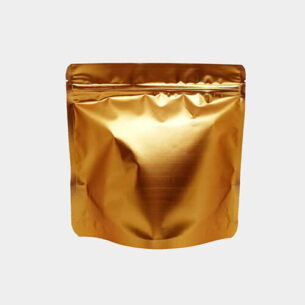 STAND UP POUCH W ZIP LOCK | SQUARE SHAPE GOLD (SUPZ-VMPEM_GOLD)