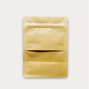 FLAT POUCH W ZIP LOCK & WINDOW | KRAFT (3SSZ-YKWG)