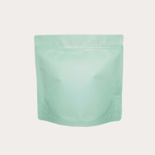 STAND UP POUCH W ZIP LOCK | SQUARE SHAPE PASTEL GREEN (SUPZ-VMPEM_PASTELGREEN)